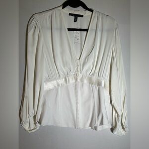 White House Black Market Cream Blouse